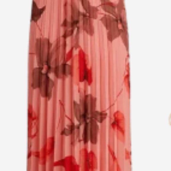 NEW w/ TAGS Pleated Floral Dress size Large - Picture 4 of 8